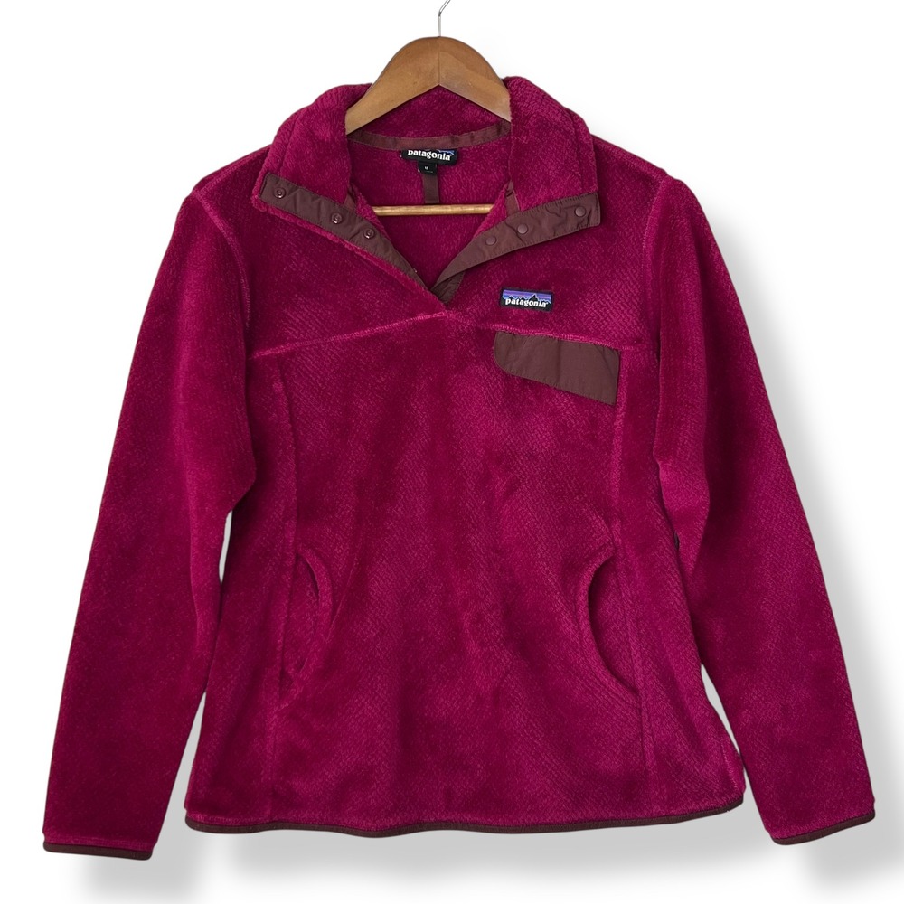 Patagonia M Re-Tool Snap-T Soft Fleece Pullover Magenta Pink 25442 Synchilla‎